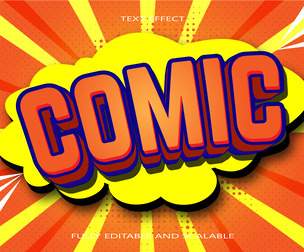 Comic Text Effects, EPS Template File.
