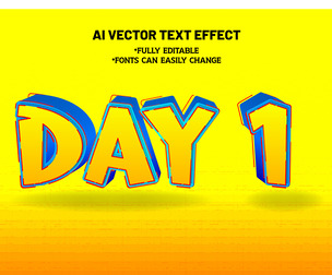 Day Text Effects, EPS Template File.