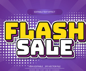 Flash Sale Text Effects, EPS Template File.