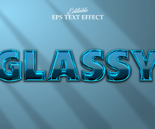 Glassy Text Effects, EPS Template File.