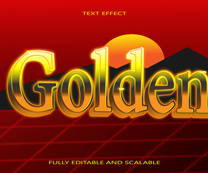 Golden Text Effects, EPS Template File.