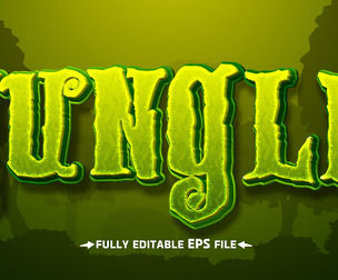 Jungle Text Effects, EPS Template File.
