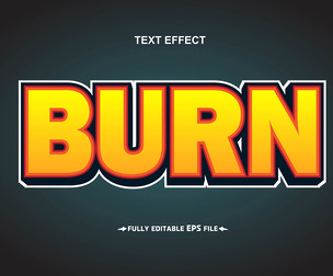 Burn Text Effects, EPS Template File.