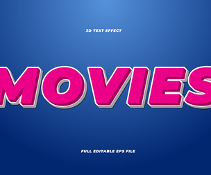 Movie Text Effects, EPS Template File.