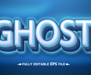 Ghost Text Effects, EPS Template File.