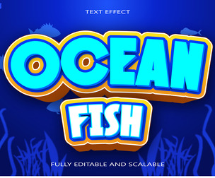 Ocean Fish Text Effects, EPS Template File.