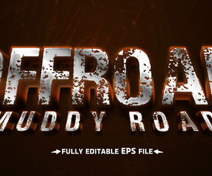 Offroad Text Effects, EPS Template File.