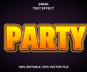 Party Text Effects, EPS Template File.
