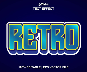 Retro Text Effects, EPS Template File.