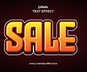 Sale Text Effects, EPS Template File.