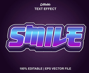 Smile Text Effects, EPS Template File.