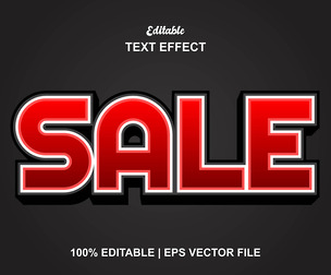 Sale Text Effects, EPS Template File.