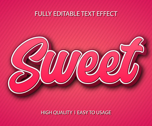 Sweet Text Effects, EPS Template File.