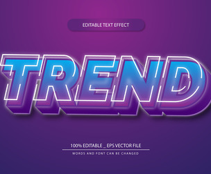 Trend Text Effects, EPS Template File.