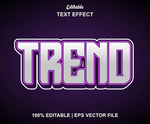 Trend Text Effects, EPS Template File.