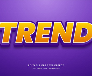 Trend Text Effects, EPS Template File.