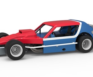 Vintage Asphalt Modified stock car V10 Scale 1:25