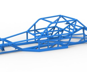 Frame of Vintage Asphalt Modified stock car V2 Scale 1:25