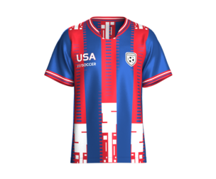 Men USA Sublimation Vertical Striped Soccer Jersey Player-21 | Marvelous / Clo3d / obj / fbx