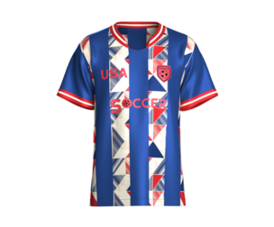 Men USA Triangle Pattern Striped Soccer Jersey | Marvelous / Clo3d / obj / fbx