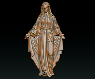 Virgin Mary Relief 3D Model for CNC V1