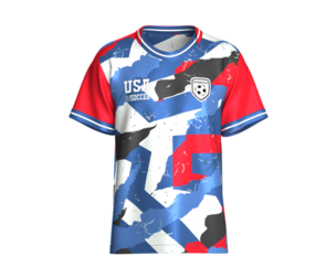Men USA Sublimation Camo Splash Soccer Jersey | Marvelous / Clo3d / obj / fbx
