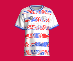 Men USA Sublimation Glitch Style Print Soccer Jersey | Marvelous / Clo3d / obj / fbx