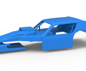 Shell of Vintage Asphalt Modified stock car V8 Scale 1:25