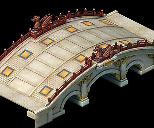me model - stone arch bridge - white jade bridge
