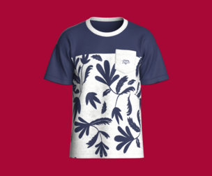 Men Printed Melange T-Shirt With Patch pocket | Marvelous / Clo3d / obj / fbx