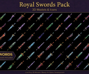 Royal Swords Pack - 3D Models & Icons