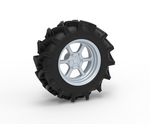 Wheel of Mud truck Scale 1:25