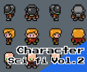 Sci‑Fi Characters Vol. 2 – 16x16 Top‑Down Pixel NPCs