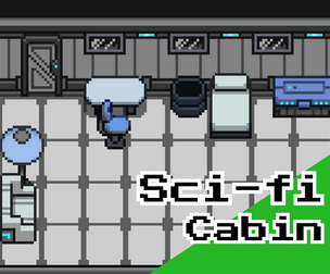 Sci‑Fi Cabin Interior – 16x16 Modular Pixel Art Environment Pack