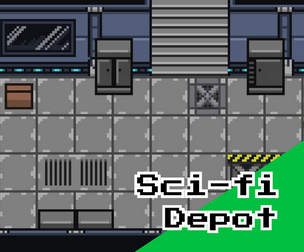 Sci‑Fi Depot Pack – 16x16 Modular Pixel Art Environment