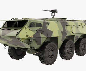 Patria XA-185 6x6 APC Pasi - Low Poly PBR Military Vehicle