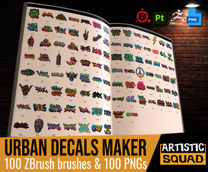Urban Decals Maker for ZBrush Substance Painter and others