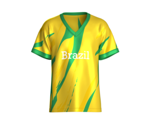 Men Brazil V-Neck Soccer Jersey | Marvelous / Clo3d / obj / fbx