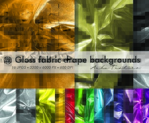 Gloss Fabric Drape Backgrounds Set JPG 300 DPI Printable Craft Paper Instant Download