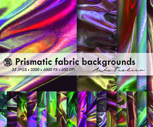 Prismatic Fabric Fold Backgrounds Set JPG 300 DPI Printable Craft Paper Instant Download