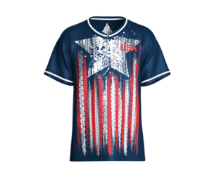 Men USA Star Sublimation Navy Blue Sports Jersey | Marvelous / Clo3d / obj / fbx