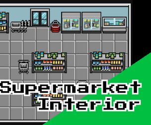 Supermarket Interior – 16x16 Top‑Down Pixel Art Tileset