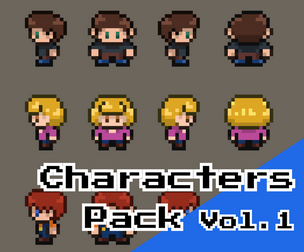 Top‑Down Characters Vol. 2 – 16x16 Pixel Art NPCs (Walk Animations)