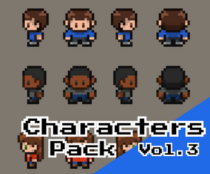 Top‑Down Characters Vol. 3 – 16x16 Pixel Art NPCs (Walk Animations)