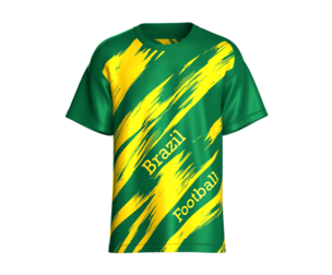 Men Brazil Brush Stroke Soccer Jersey | Marvelous / Clo3d / obj / fbx