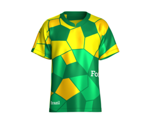 Men Brazil Geometric Pattern Soccer Jersey | Marvelous / Clo3d / obj / fbx