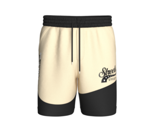 Men Curve Panel Color Block Shorts With Elastic Waist | Marvelous / Clo3d / obj / fbx