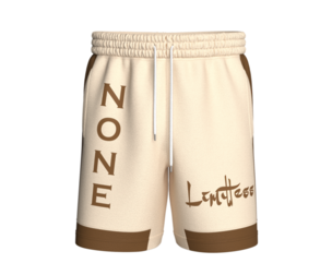Men Letter Printed Elastic Waist Shorts - NONE | Marvelous / Clo3d / obj / fbx
