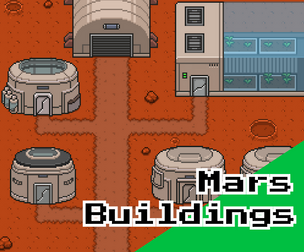 Mars Colony – 16x16 Top‑Down Sci‑Fi Pixel Art Building Pack