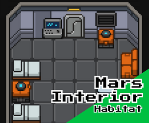 Mars Colony Interior – 16x16 Top‑Down Sci‑Fi Pixel Art Tileset